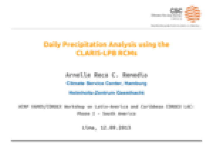 Presentation CORDEX LAC PNG